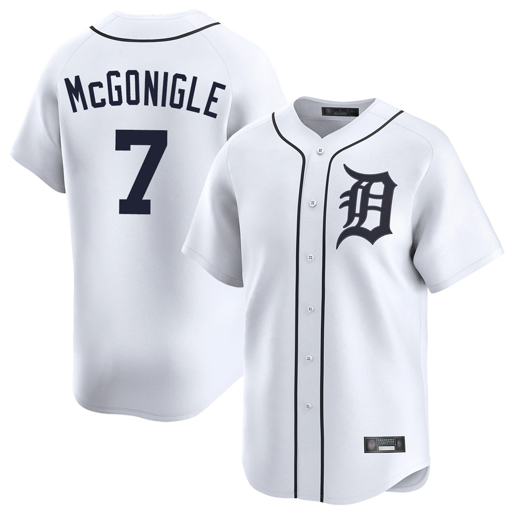 TRASK D.Tigers #7 Kevin McGonigle Player White Home Limited Stitched Jerseys