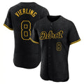 TRASK D.Tigers #8 Matt Vierling Player Black Snake Skin City Limited Elite Home Stitched Jerseys