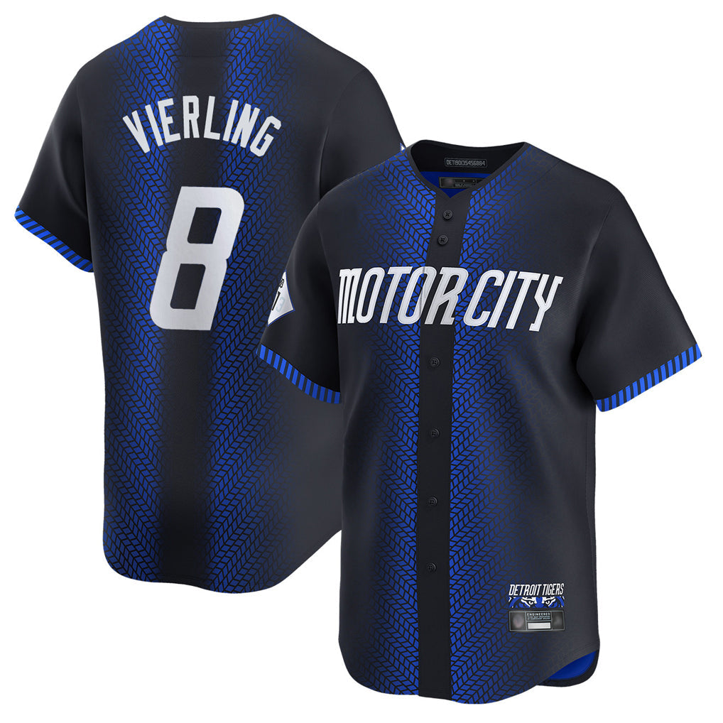 TRASK D.Tigers #8 Matt Vierling Player Navy City Connect Home Limited Stitched Jerseys