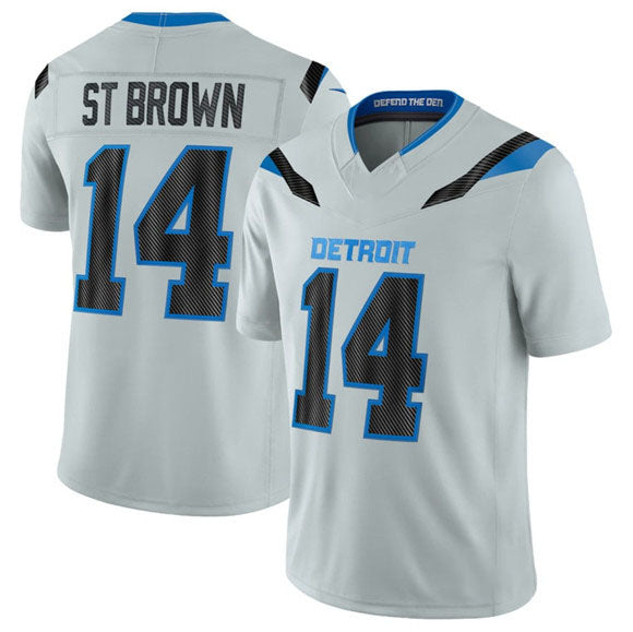 TRASK D.Lions #14 Amon-Ra St. Brown Silver 2026 F.U.S.E. Rivalries Collection Limited Football Stitched Jersey