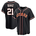 TRASK H.Astros #21 Yainer Diaz Player Black Fashion Out Home Game Stitched Jerseys
