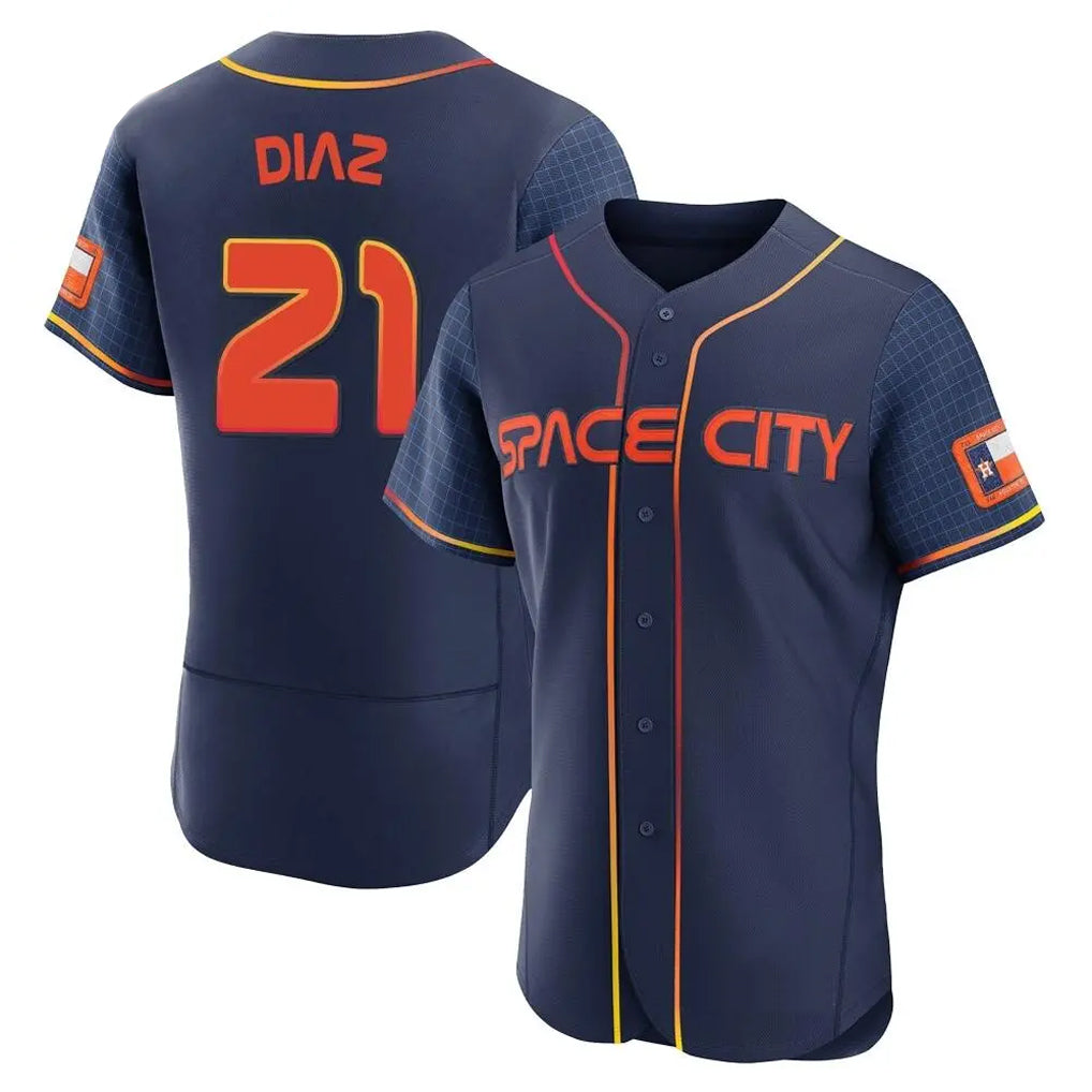 TRASK H.Astros #21 Yainer Diaz Player Navy City Connect Limited Elite Home Stitched Jerseys