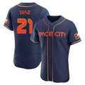 TRASK H.Astros #21 Yainer Diaz Player Navy City Connect Limited Elite Home Stitched Jerseys
