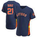 TRASK H.Astros #21 Yainer Diaz Player Navy Home Limited Elite Stitched Jerseys