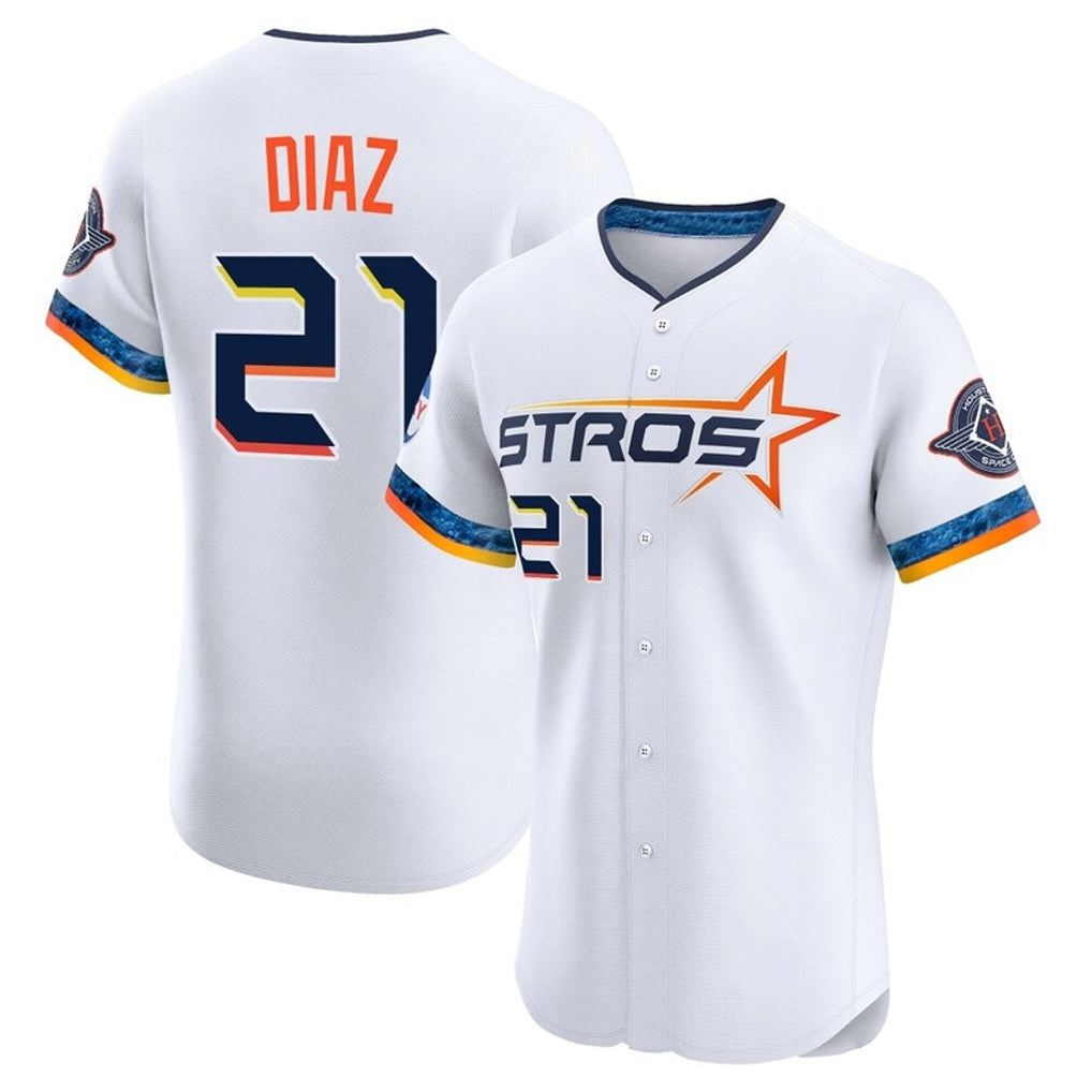 TRASK H.Astros #21 Yainer Diaz Player White City Connect Limited Elite Home Stitched Jerseys