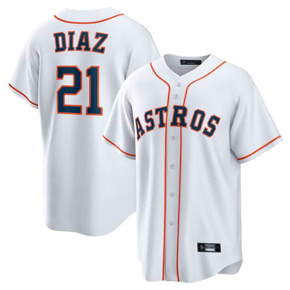 TRASK H.Astros #21 Yainer Diaz Player White Home Game Stitched Jerseys