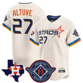 TRASK H.Astros #27 Jose Altuve Player Cream City Connect Texas Patch Vapor Premier Limited Home Stitched Jerseys