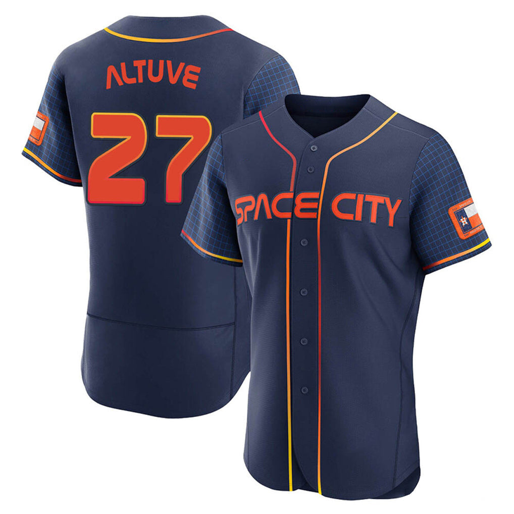 TRASK H.Astros #27 Jose Altuve Player Navy City Connect Limited Elite Home Stitched Jerseys