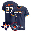TRASK H.Astros #27 Jose Altuve Player Navy City Connect Texas Patch Vapor Premier Limited Elite Home Stitched Jerseys