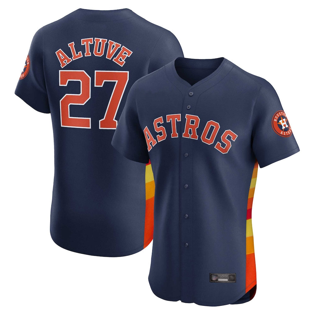 TRASK H.Astros #27 Jose Altuve Player Navy Limited Elite Home Stitched Jerseys