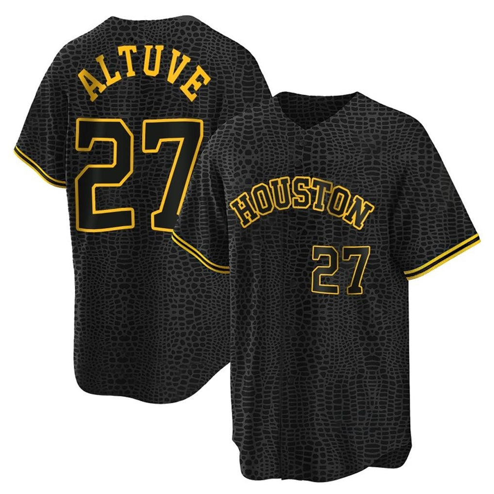 TRASK H.Astros #27 Jose Altuve Player Snake Skin City Home Game Stitched Jerseys