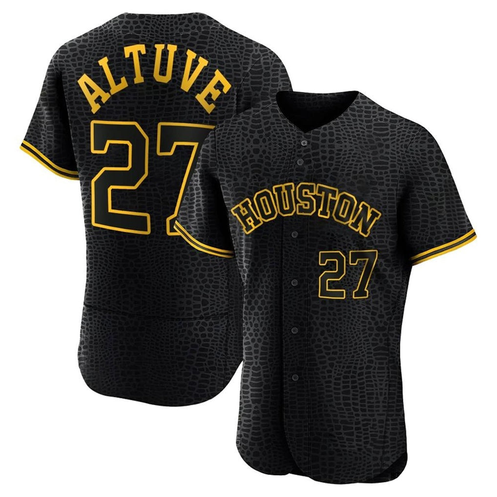 TRASK H.Astros #27 Jose Altuve Player Snake Skin City Limited Elite Home Stitched Jerseys