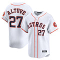 TRASK H.Astros #27 Jose Altuve Player White Home Limited Stitched Jerseys