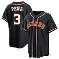 TRASK H.Astros #3 Jeremy Pe?a Player Black Fashion Out Home Game Stitched Jerseys
