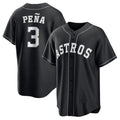 TRASK H.Astros #3 Jeremy Pe?a Player Black Home Game Stitched Jerseys