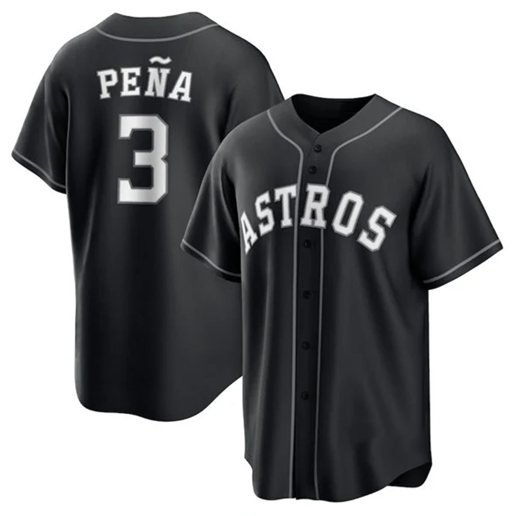 TRASK H.Astros #3 Jeremy Pe?a Player Black Home Game Stitched Jerseys