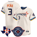 TRASK H.Astros #3 Jeremy Pe?a Player Cream City Connect Texas Patch Vapor Premier Limited Home Stitched Jerseys