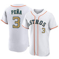 TRASK H.Astros #3 Jeremy Pe?a Player Gold Collection Limited Elite Home Stitched Jerseys