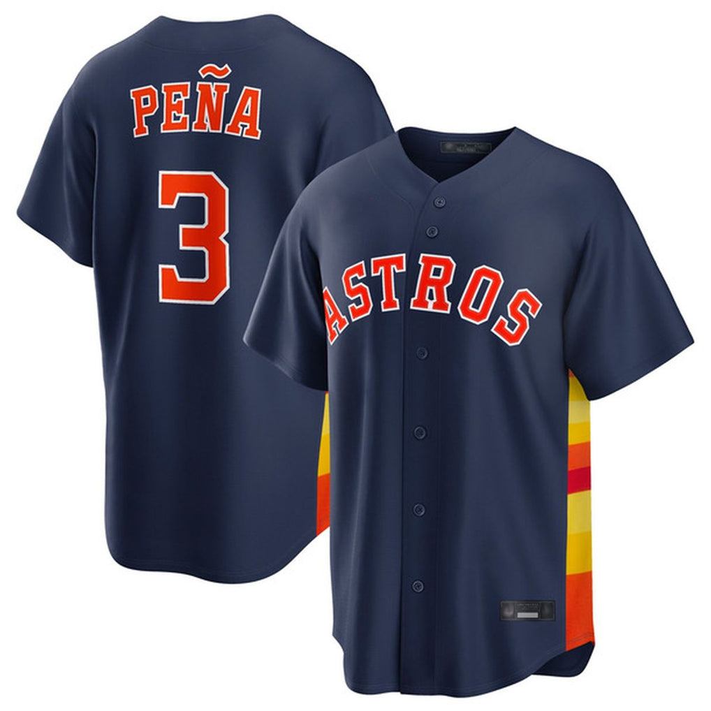 TRASK H.Astros #3 Jeremy Pe?a Player Navy Home Game Stitched Jerseys