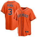 TRASK H.Astros #3 Jeremy Pe?a Player Orange Home Game Stitched Jerseys