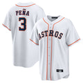 TRASK H.Astros #3 Jeremy Pe?a Player White Home Game Stitched Jerseys