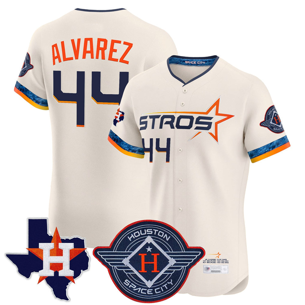 TRASK H.Astros #44 Yordan Alvarez Player Cream City Connect Texas Patch Vapor Premier Limited Elite Home Stitched Jerseys