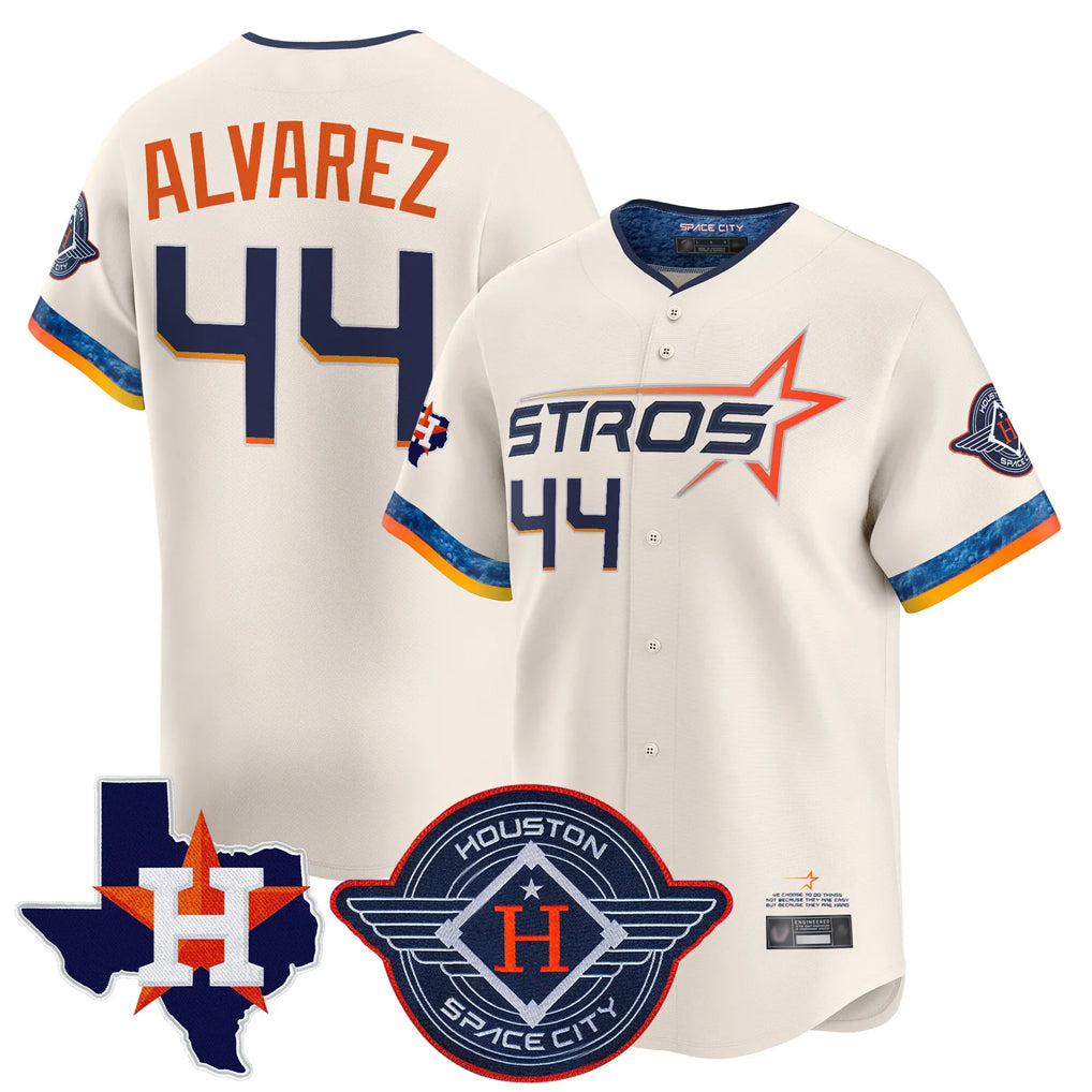 TRASK H.Astros #44 Yordan Alvarez Player Cream City Connect Texas Patch Vapor Premier Limited Home Stitched Jerseys