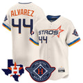 TRASK H.Astros #44 Yordan Alvarez Player Cream City Connect Texas Patch Vapor Premier Limited Home Stitched Jerseys