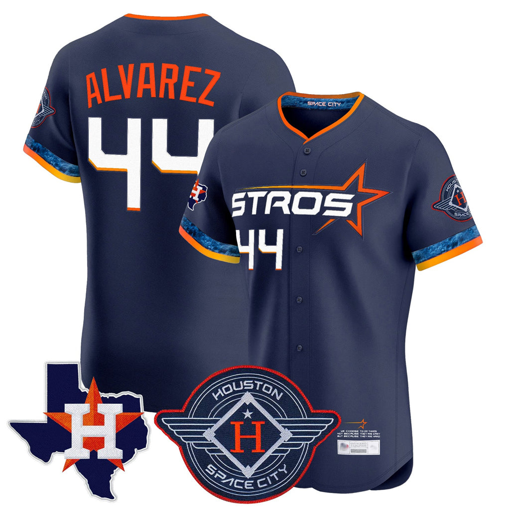 TRASK H.Astros #44 Yordan Alvarez Player Navy City Connect Texas Patch Vapor Premier Limited Elite Home Stitched Jerseys