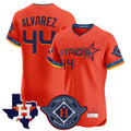 TRASK H.Astros #44 Yordan Alvarez Player Orange City Connect Texas Patch Vapor Premier Limited Elite Home Stitched Jerseys