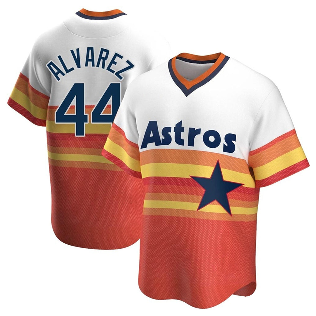 TRASK H.Astros #44 Yordan Alvarez Player Rainbow Cooperstown Collection T-shirt Stitched Jerseys