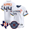 TRASK H.Astros #44 Yordan Alvarez Player White City Connect Texas Patch Vapor Premier Limited Home Stitched Jerseys