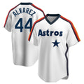 TRASK H.Astros #44 Yordan Alvarez Player White Cooperstown Collection T-shirt Stitched Jerseys