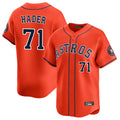 TRASK H.Astros #71 Josh Hader Player Orange Home Limited Stitched Jerseys