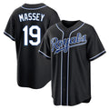 TRASK KC.Royals #19 Michael Massey Player Black Carbon Fashion Home Game Stitched Jerseys