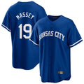 TRASK KC.Royals #19 Michael Massey Player Royal Game Home Stitched Jerseys