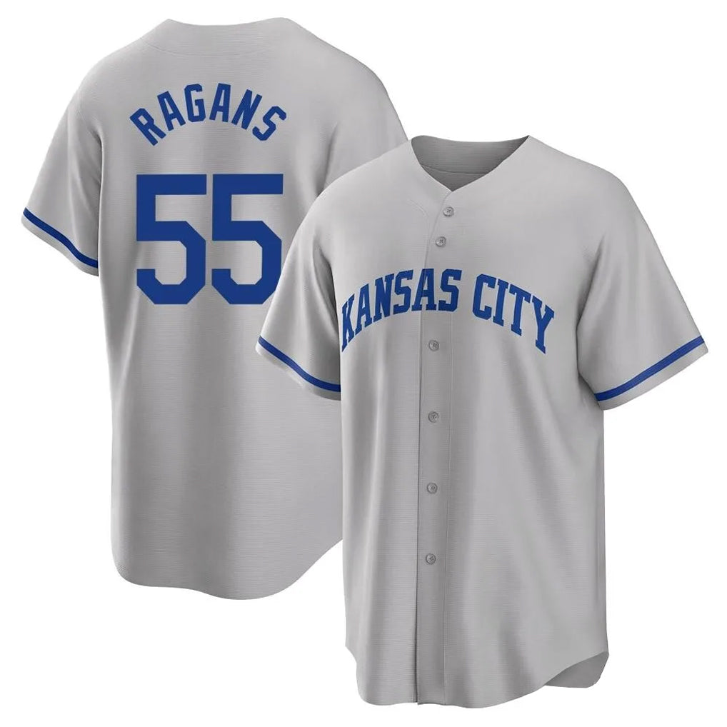 TRASK KC.Royals #55 Cole Ragans Player Gray Game Home Stitched Jerseys
