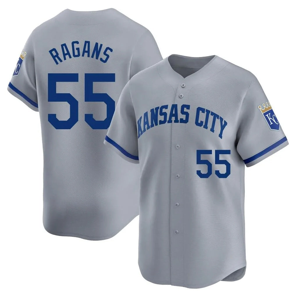 TRASK KC.Royals #55 Cole Ragans Player Gray Limited Home Stitched Jerseys