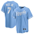 TRASK KC.Royals #7 Bobby Witt Jr. Player Light Blue Home Game Stitched Jerseys