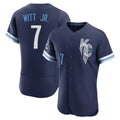 TRASK KC.Royals #7 Bobby Witt Jr. Player Navy City Connect Limited Elite Home Stitched Jerseys