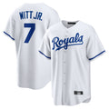 TRASK KC.Royals #7 Bobby Witt Jr. Player White Home Game Stitched Jerseys