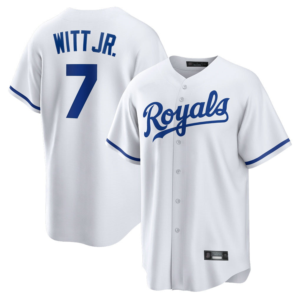 TRASK KC.Royals #7 Bobby Witt Jr. Player White Home Game Stitched Jerseys