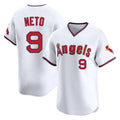 TRASK LA.Angels #9 Zach Neto Player White T-shirt Home Limited Stitched Jerseys