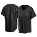 TRASK LA.Dodgers #25 Tommy Edman Player Black Pitch Fashion T-shirt Stitched Jerseys
