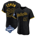 TRASK LA.Dodgers #25 Tommy Edman Player Black World Series Meet Snake Skin City Limited Elite Home Stitched Jerseys