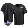 TRASK LA.Dodgers #25 Tommy Edman Player Black World Series Pitch Fashion T-shirt Stitched Jerseys