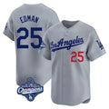 TRASK LA.Dodgers #25 Tommy Edman Player Gray World Series Meet Limited Home Stitched Jerseys