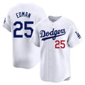 TRASK LA.Dodgers #25 Tommy Edman Player White Limited Home Stitched Jerseys