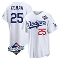TRASK LA.Dodgers #25 Tommy Edman Player White World Series Home Game Stitched Jerseys