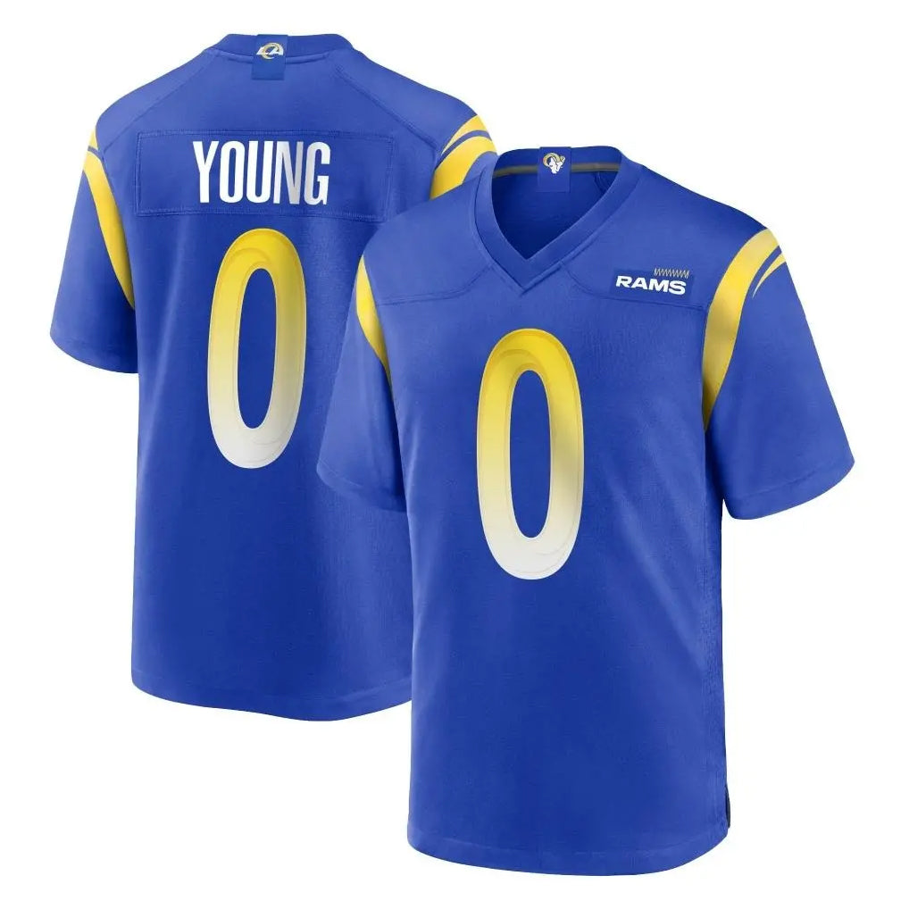 TRASK LA.Rams #0 Byron Young Player Royal Home Game Stitched Jerseys
